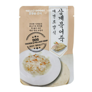 참좋은간식 삼계죽 강아지 간식 80g, 혼합맛(삼계/북어), 3개