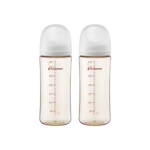 [더블하트] 모유실감 3세대 PPSU 제뉴인화이트 330ml 트윈팩, 2개