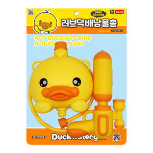 러브덕 배낭물총 워터밤 워터건 캐릭터 물총, 1개