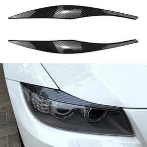 BMW 3 시리즈 E90 E91 320I 330I 2005-2012 프론트 헤드라이트 장식 스트립 눈썹 커버 트림 스티커, 1개