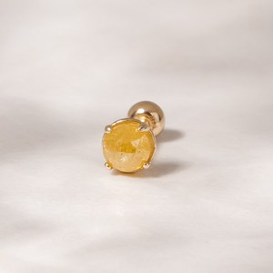 쥬넬 14K 심플 컬러 러프다이아 피어싱(5 color/3 size)