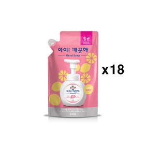 아이깨끗해 핸드워시 레몬향 리필, 200ml, 18개