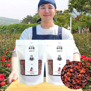 1+1 반듯한청년 로즈힙 티 100g 2봉 리필팩 차, 1개입, 2개