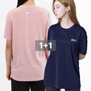 이그잼플 여성용 빅사이즈 아이스 쿨론 반팔티 기능성 플레이스 PLACE