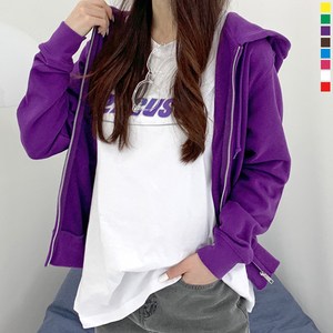 티데일리 츄팝 쭈리 후드집업 남녀공용 무지 후드 긴팔 티셔츠 S~2XL (8color)