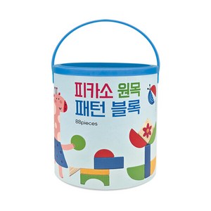 블루래빗 피카소 원목 패턴 블록 88p, 혼합색, 1개