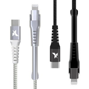 애플 MFi 인증 8핀 to C타입 고속 충전케이블 2m PD지원 거치대 기능, 실버, 1개