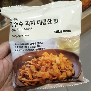 무인양품 옥수수 과자 매콤한맛, 80g, 1개