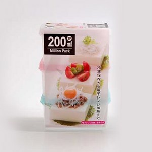 일본 밀리언팩 밀폐용기 3p 200ml (보관용기 반찬통 캐니스터 양념통 소스통), 3개