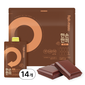 리뉴파이 한손한끼 단백질 프로틴 쉐이크, 초코맛, 14개, 60g