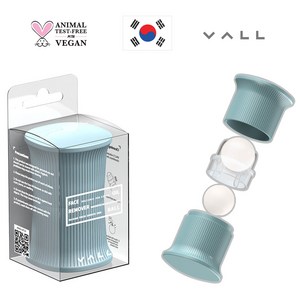 VALL 굴리는 얼굴 기름종이 12개월 이상 반영구사용 오일 컨트롤 롤러 블루, 1개, 1세트