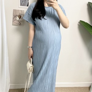 플리츠 주름 빅사이즈 여름 만삭 임부복 태교여행 맘원피스 임산부원피스