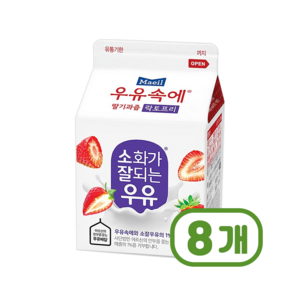 매일 우유속에딸기 락토프리 팩우유 300ml x 8개