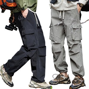 장바9니 남성 아웃도어 방수 카고팬츠 등산 편안한 밴딩 작업바지