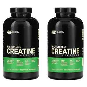 옵티멈누트리션 Optimum Nutrition Micronized Creatine 미분화된 2500mg, 300정, 2개