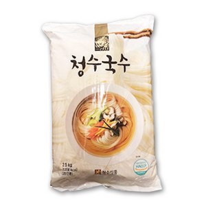 청수국수 소면 포장 2.5kg / 면 잔치국수 비빔국수 대용량 대량, 1개