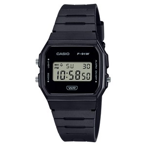 CASIO 카시오 F-91WB-1A F-91 시리즈 슬림 디지털시계 블랙