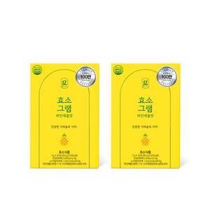 효소그램 파인애플맛 100만역가 국내산 발효효소, 2박스, 120g