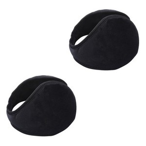 케이홈 [1+1] 겨울 방한 귀도리 귀마개 용품, 소형, 블랙 2개
