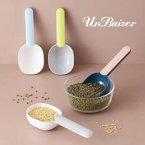 UNBAISER 1+1 다용도 파스텔 쌀 계량스푼 계량컵 쌀컵 잡곡스푼 미니 바가지, 옵션02, 2개