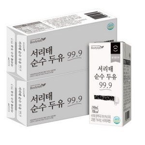 바디랩 서리태 순수 두유 99.9, 190ml, 48개