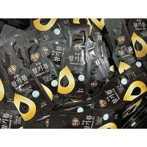 꼬숨 일회용참기름파우치 100개, 5ml