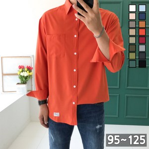 놈시크 남자 오버핏 셔츠 빅 사이즈 링클프리 스판 와이셔츠 정장셔츠 남방