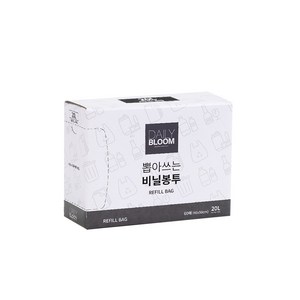 [데일리블룸 공식] 뽑아쓰는 분리수거함 투명 비닐 봉투 20L 30L 75L, 60개