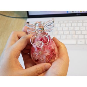 헤나힐 레진 소프트레진 천사 납골당꽃 납골당장식 프리저브드플라워 힐링오브제 세상하나뿐인 고체하바리움