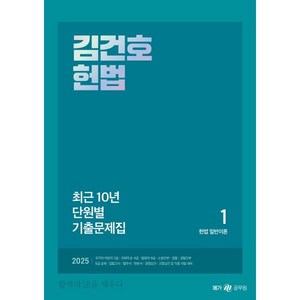 2025 김건호 헌법 최근 10년 단원별 기출문제집(1~3), 메가공무원(넥스트스터디)