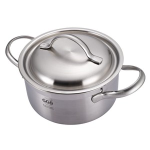 독일 GGS 엘리트 통3중 인덕션 스탠냄비 5종 중 택 1 전열원 식기세척기 사용가능 스텐 304 430 사용 고급스테인레스 냄비, 18cm