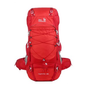 NEVO RHINO 50L 등산가방 방수 나일론 백팩 645 (레드 입고지연), 레드