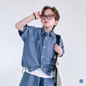 [베리클로젯] 보이 데님 셔츠 세트