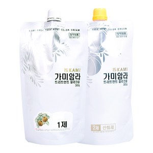 뉴겐/가미암라 트리트먼트 헤어 칼라 크림/300g/새치염색, 7N(밝은갈색), 1개