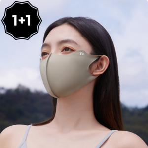 1+1 자외선차단 마스크 UV차단 골프마스크, 카키2개, 2개