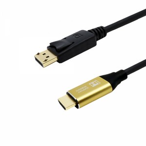 인네트워크 DisplayPot to HDMI2.0 골드메탈 케이블 1m/IN-UHDDPH01/4K UHD 60Hz 지원/디스플레이포트(DP) v1.2, 1개, 1m