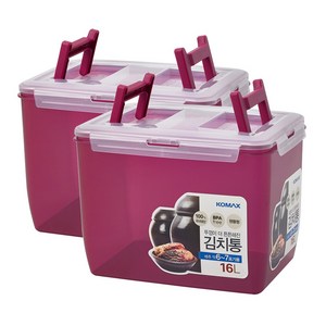 코멕스 김치통 마젠타 (투핸들) 16L 2개