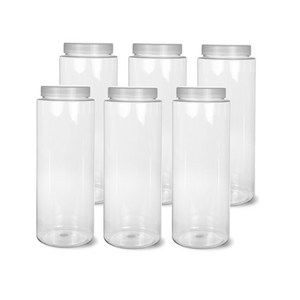 팜스원형 밀폐용기 화이트 1500ml, 6개, 본체 + 뚜껑