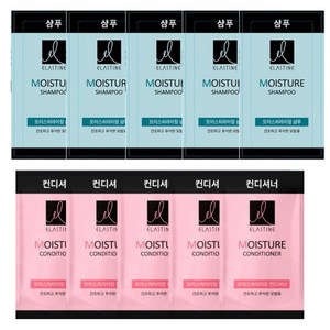 엘라스틴ES 모이스처라이징 일회용 샴푸 8ML 50개 컨디셔너 50개 여행용, 100개