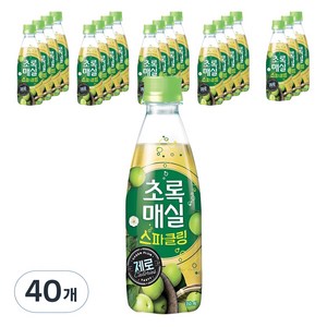 초록매실 스파클링 제로, 40개, 350ml