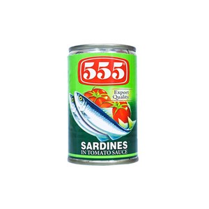 555 Sadines in Tomato Sauce 사딘스 토마토, 155g, 1개