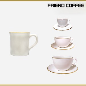 킴스아트 골드라인 머그잔 커피잔세트 (3 Size), 골드라인 1호 에스프레소잔 세트, 1세트