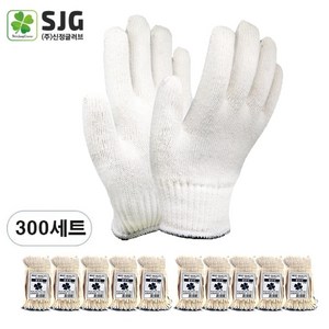 SJG 클로버 면장갑 40g 100켤레, 검정, 300개