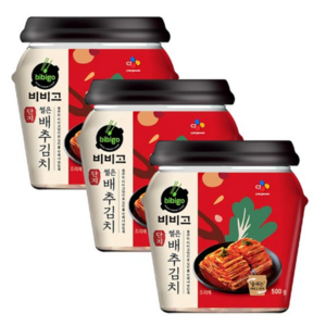 비비고썰은배추김치500G(용기) 냉장, 500g, 3개