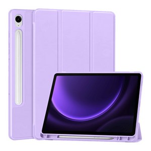 삼성 갤럭시탭S9 S9+ S9울트라 S9 FE 플러스 S펜수납 스마트 북커버 케이스, S펜수납 케이스-라벤더, 1개