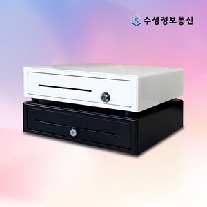 카드단말기 포스연동 돈통 2종 블랙화이트 금고, 열쇠형 화이트 330A(중형), 화이트