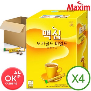 동서식품 [맥심] 모카골드 마일드 커피믹스 250Tx4 총1000T, 12g, 250개입, 4개