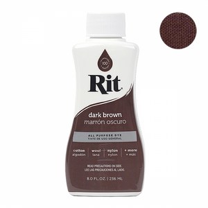 RIT DYE 리트다이 섬유 면 전용염색 라탄, 액체(236ml), Dark Brown