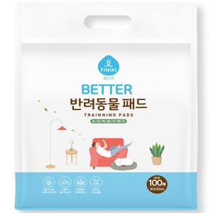 피니키 강아지배변패드 더 좋은 반려동물 패드 100p, 1개, 100개입