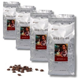 맥널티 (홀빈) 블루 마운틴 로스팅원두 1000g 4봉, 홀빈(분쇄안함), 1kg, 4개